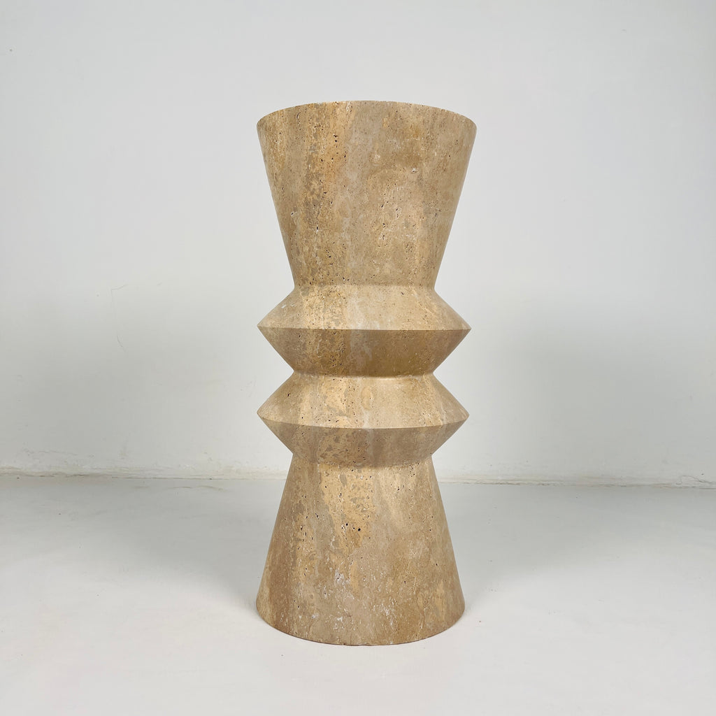 Travertine Ringed Vase (Large)