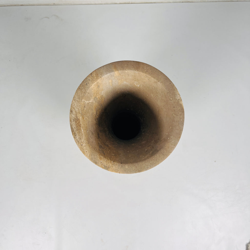 Travertine Ringed Vase (Large)