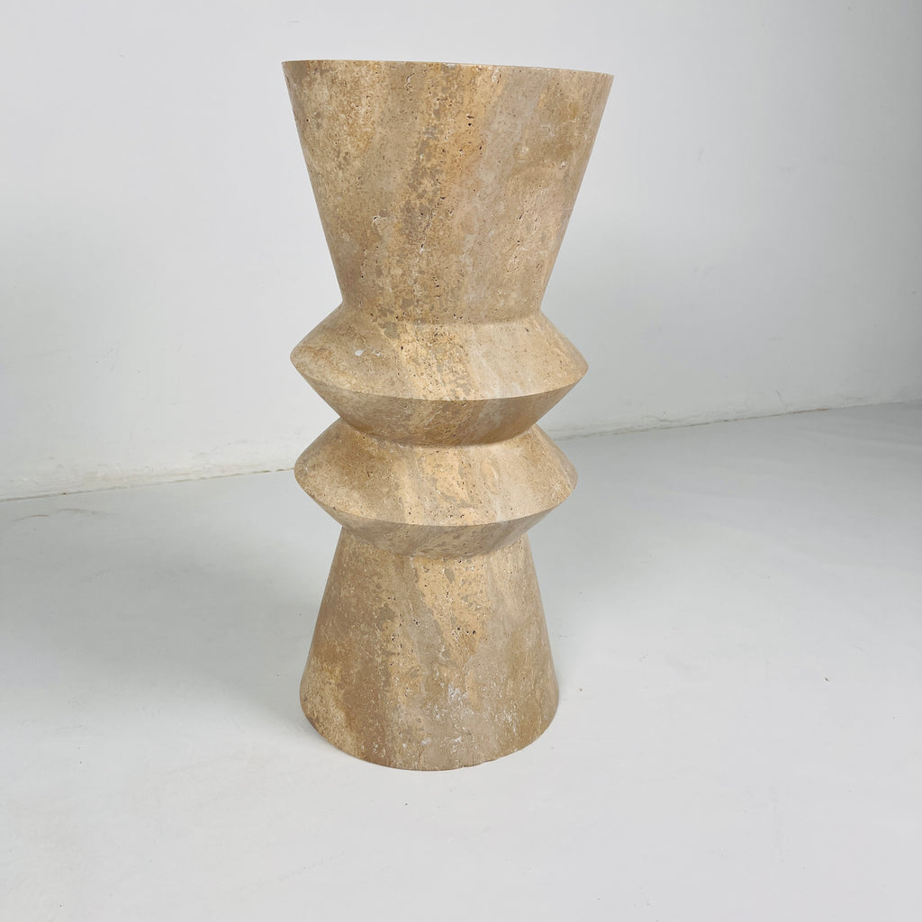 Travertine Ringed Vase (Large)