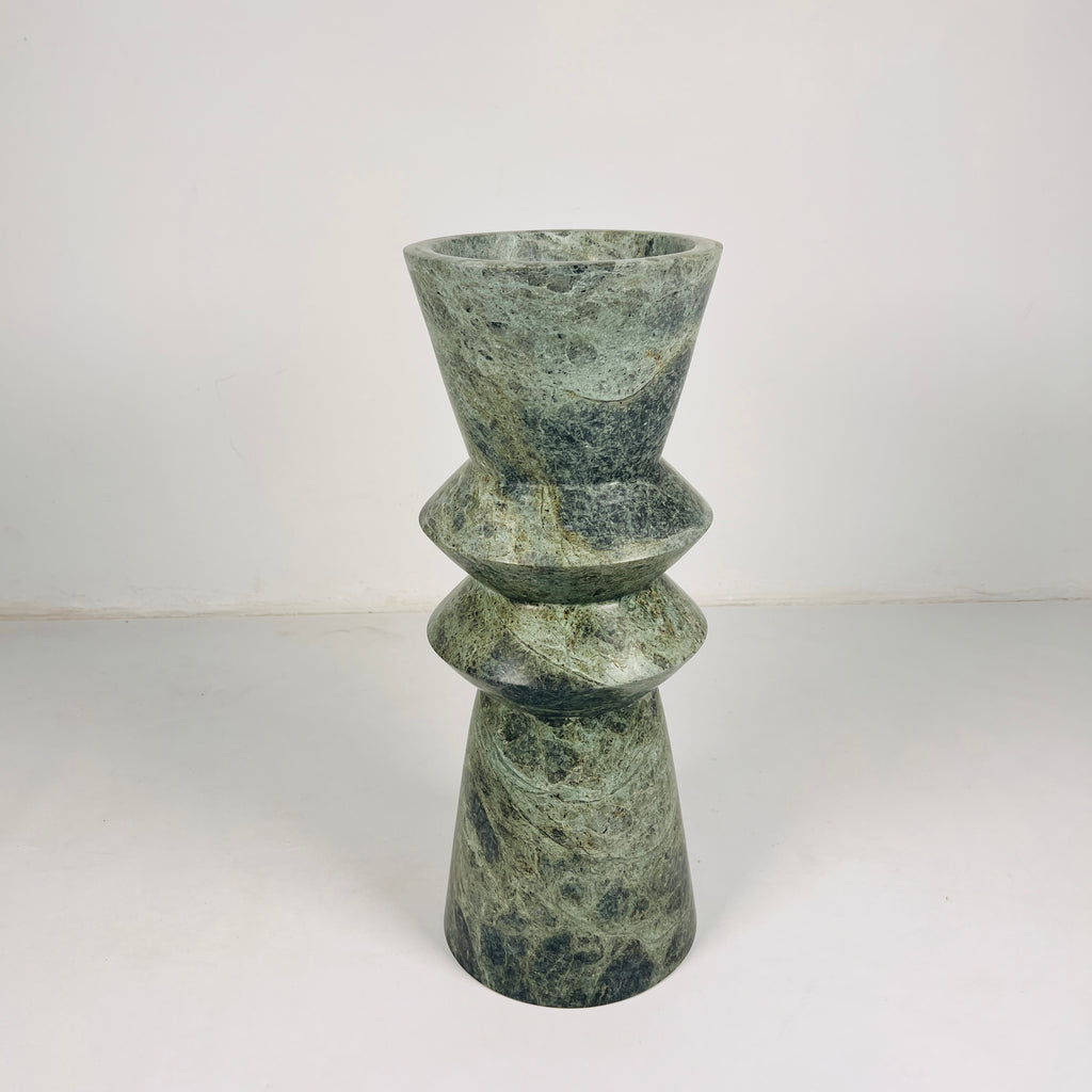 Jungle Green Ringed Vase (Large)