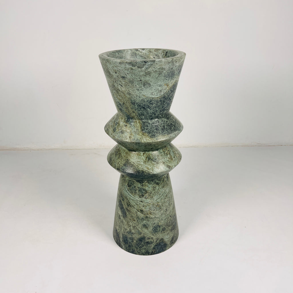 Jungle Green Ringed Vase (Large)