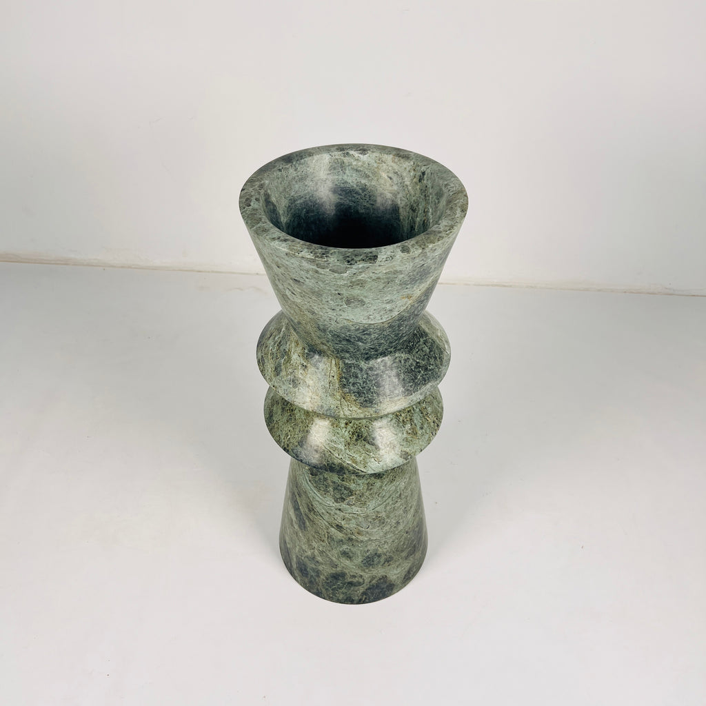 Jungle Green Ringed Vase (Large)