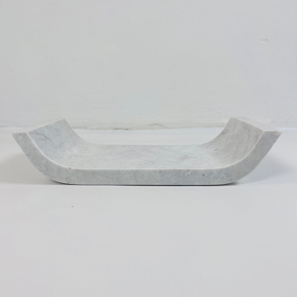 Travertine Grey Curved Tray