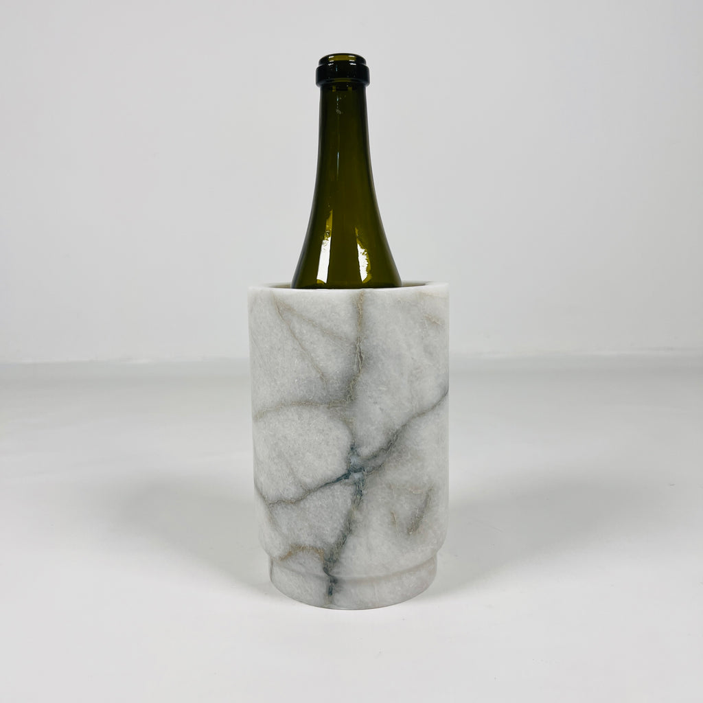 Grey Veined Marble Bottle Holder