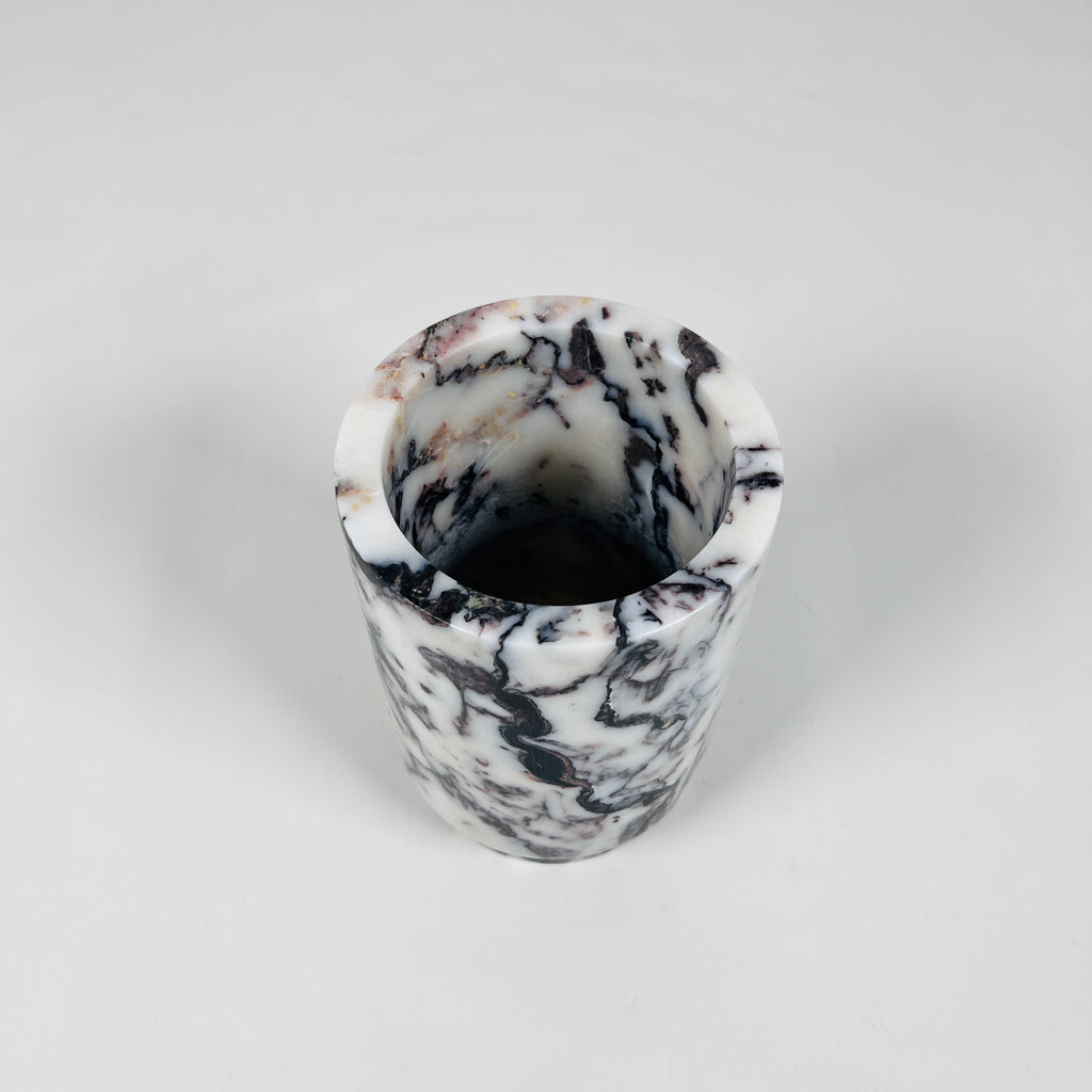 Black Veined Marble Bottle Holder