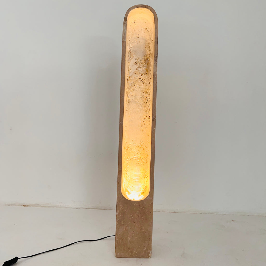 Travertine Tall Glow Floor Lamp