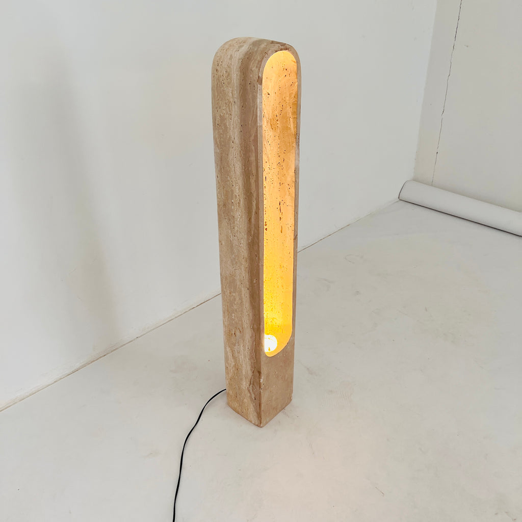 Travertine Tall Glow Floor Lamp