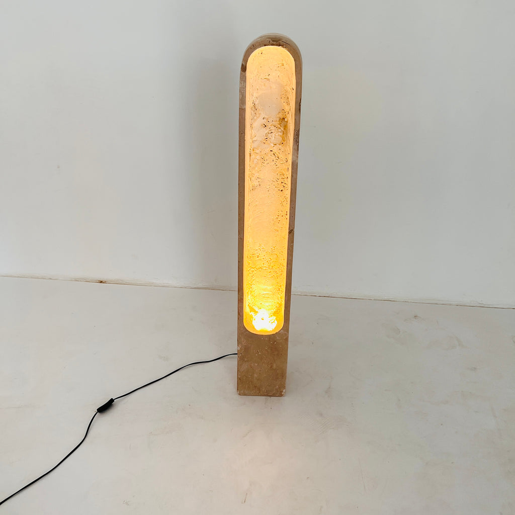 Travertine Tall Glow Floor Lamp