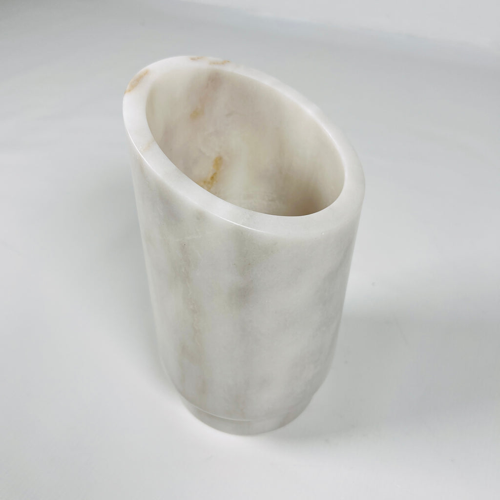 Off White Marble Bottle Holder