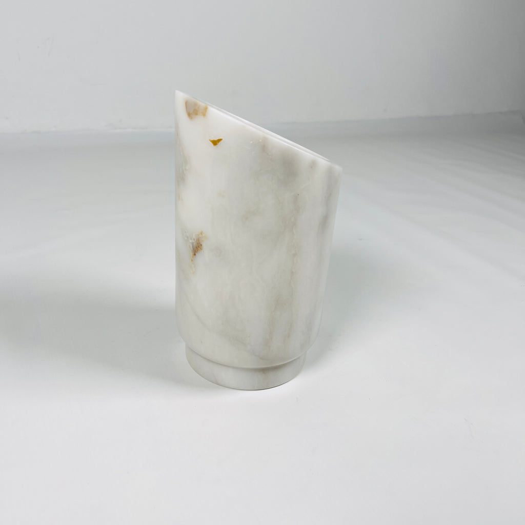 Off White Marble Bottle Holder