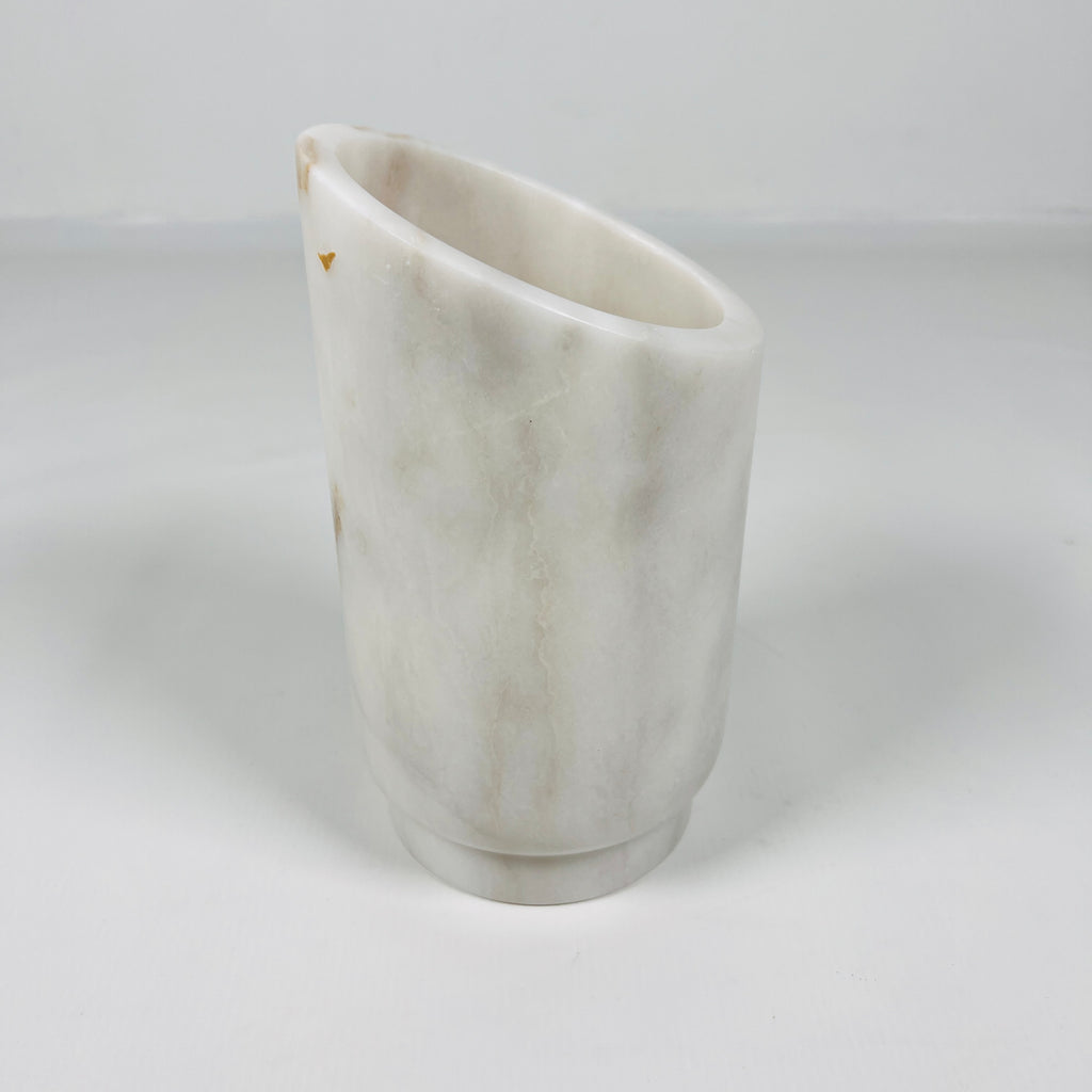 Off White Marble Bottle Holder