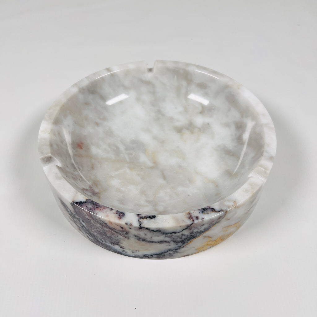 Red And White Marble Ashtray