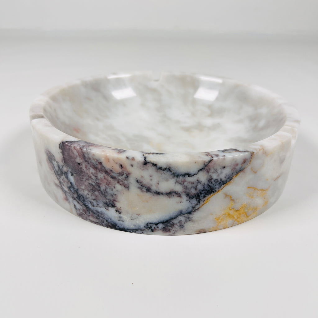 Red And White Marble Ashtray