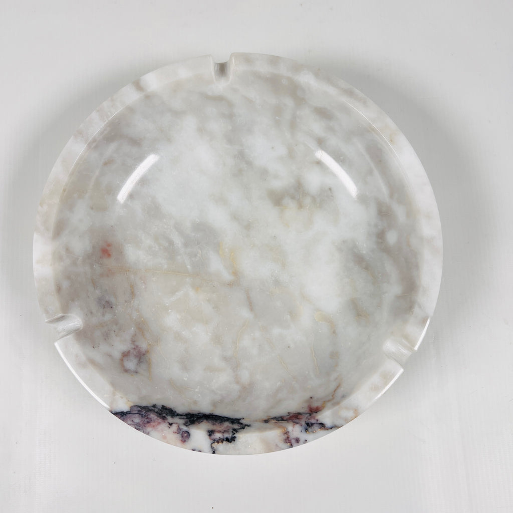 Red And White Marble Ashtray