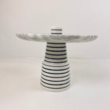 Marble Dessert Stand - Pinstriped