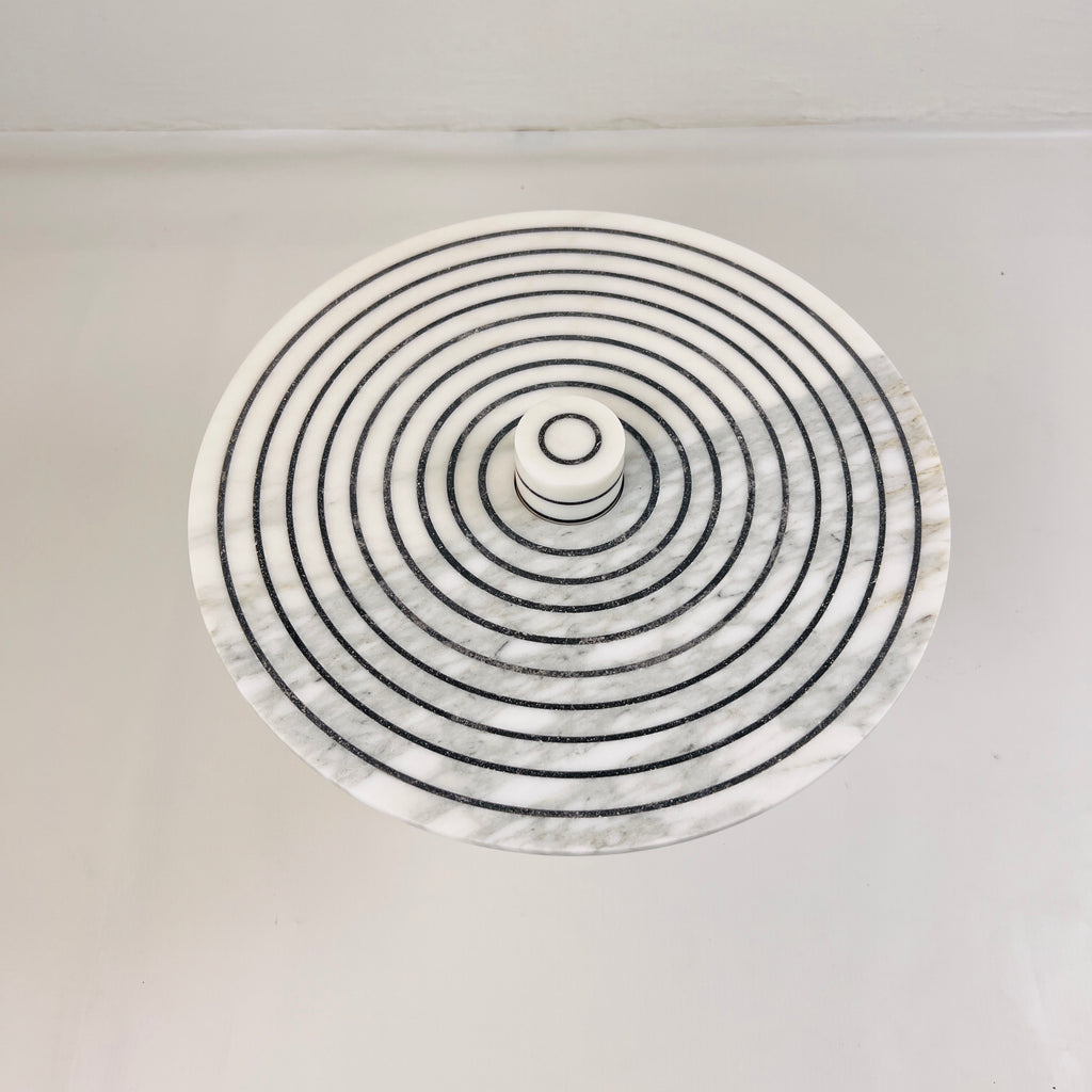 Pinstripe Marble Cake Stand