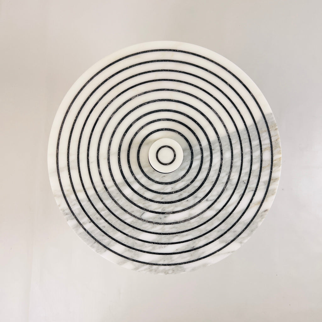 Pinstripe Marble Cake Stand