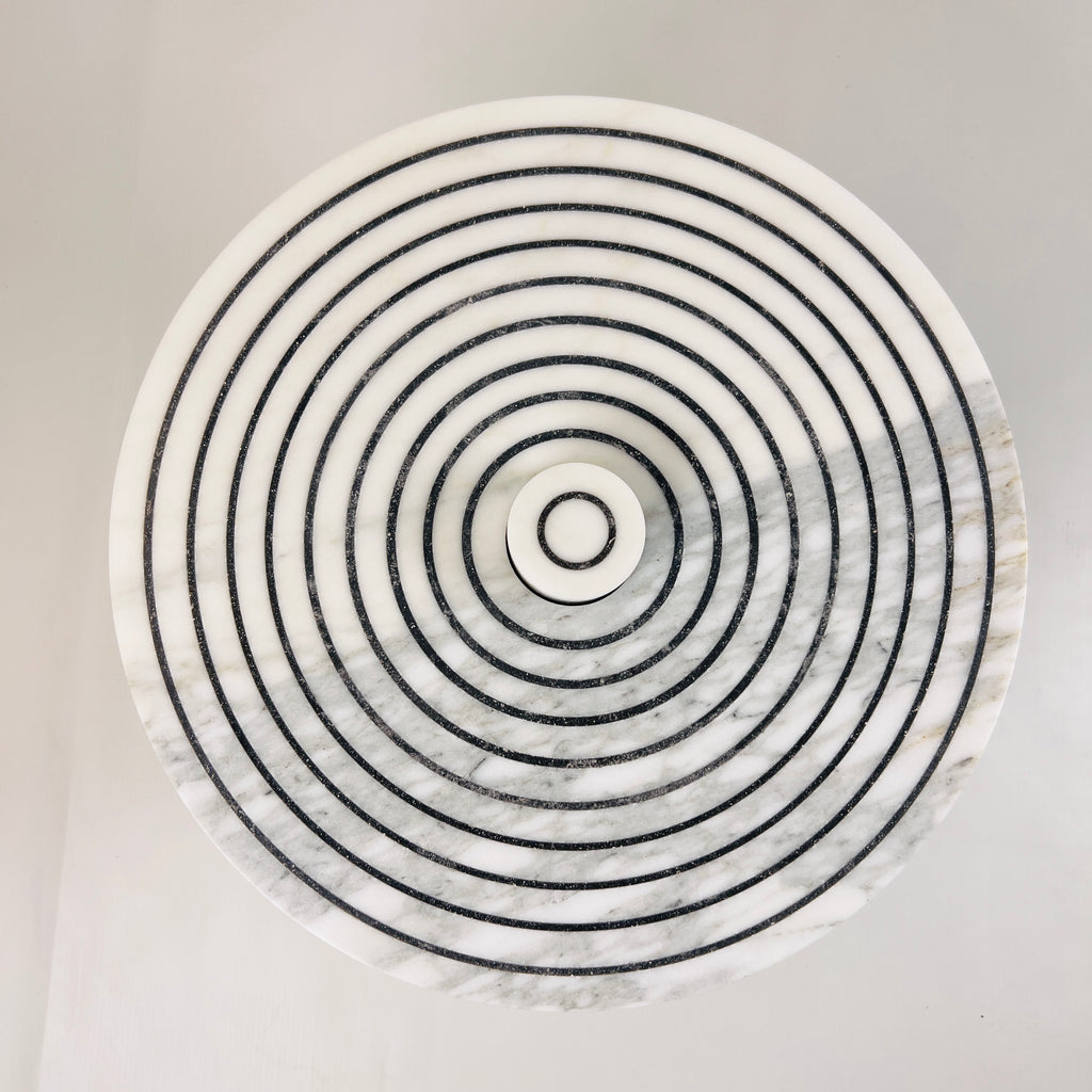 Pinstripe Marble Cake Stand