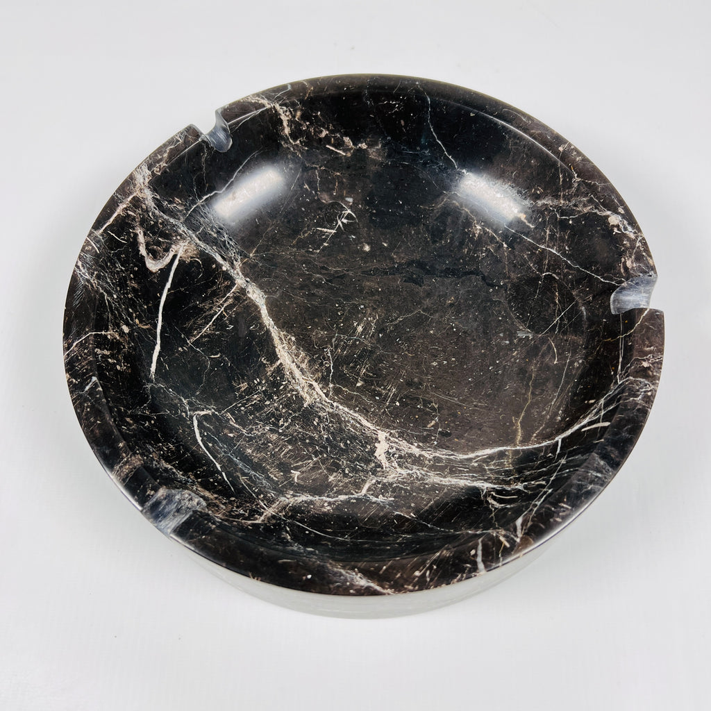 Black With Veins Marble Ashtray