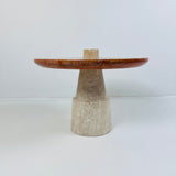 Designer Dessert Stand - Travertine