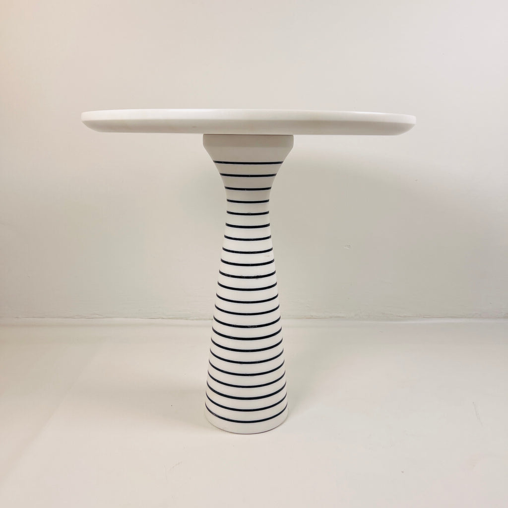 Minimalist Pinstriped Side Table