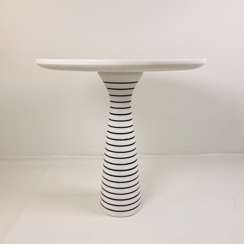 Minimalist Pinstriped Side Table