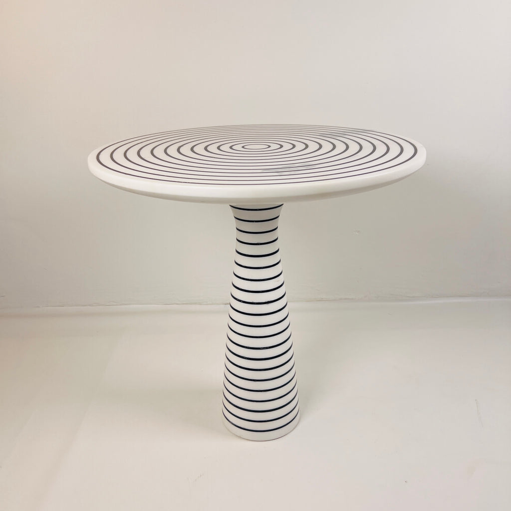 Minimalist Pinstriped Side Table