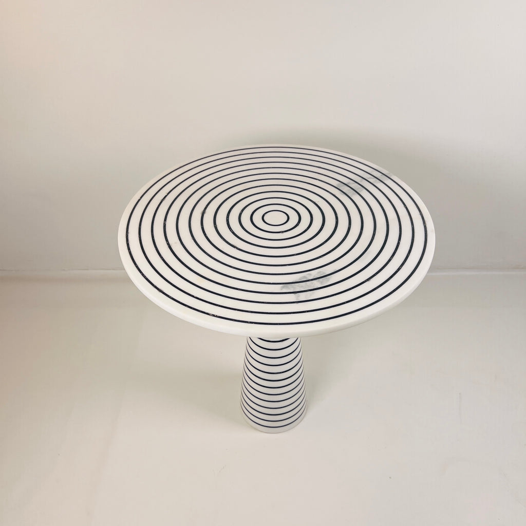 Minimalist Pinstriped Side Table