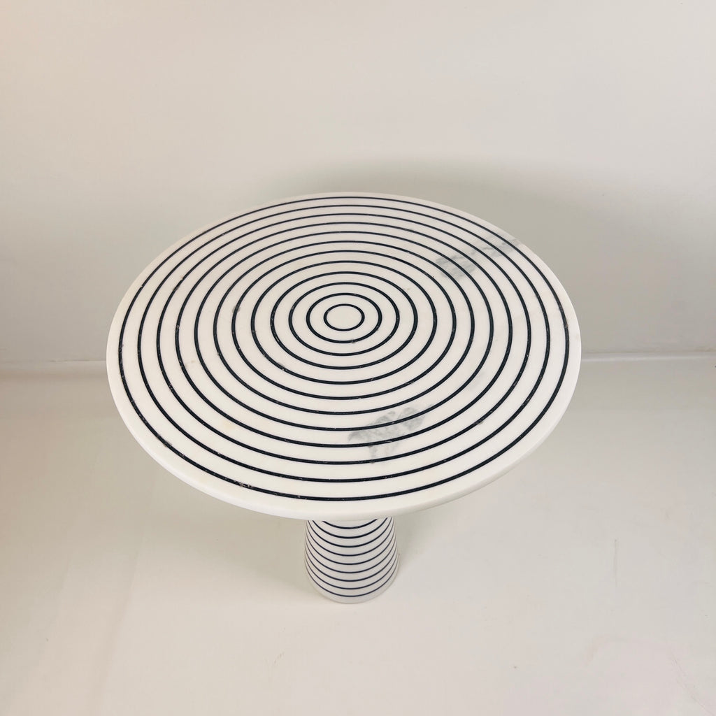 Minimalist Pinstriped Side Table