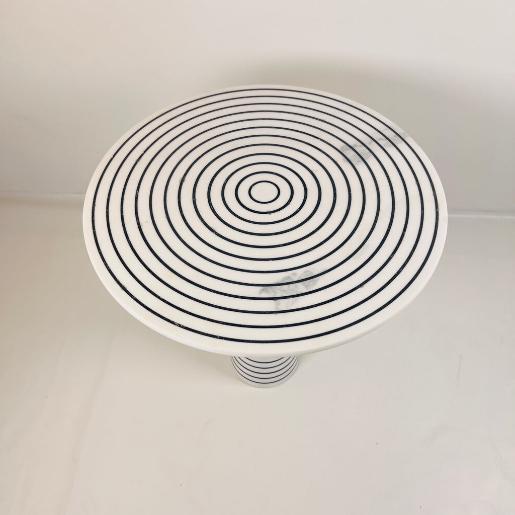 Minimalist Pinstriped Side Table