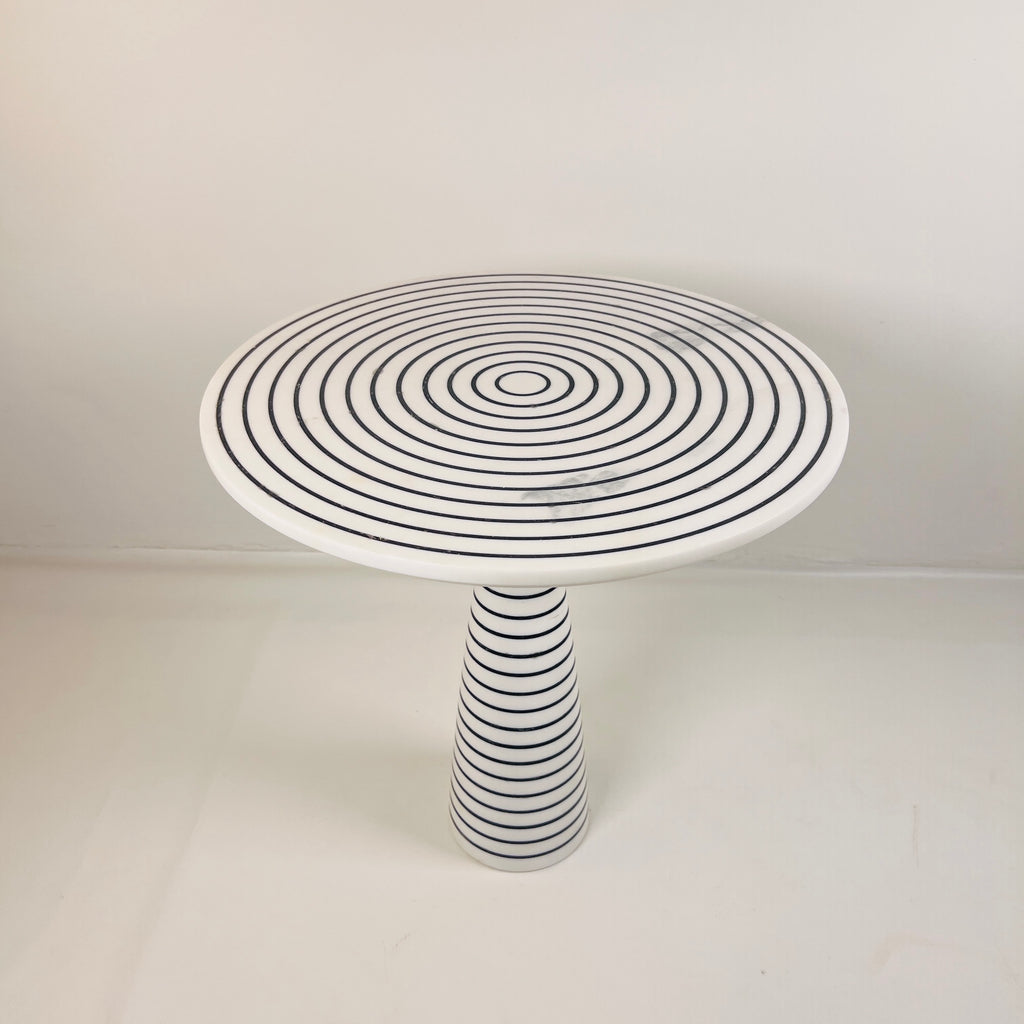 Minimalist Pinstriped Side Table