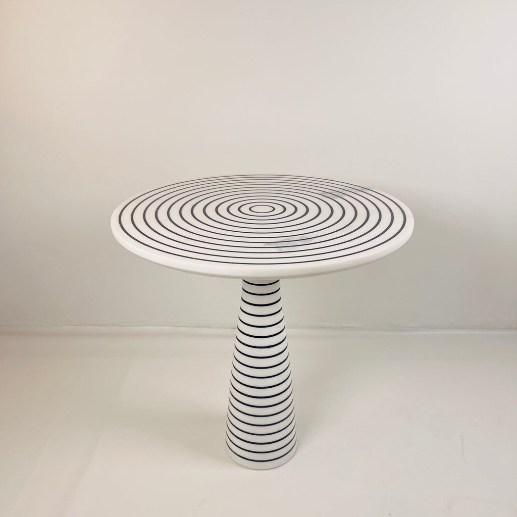 Minimalist Pinstriped Side Table