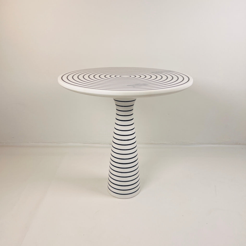 Minimalist Pinstriped Side Table