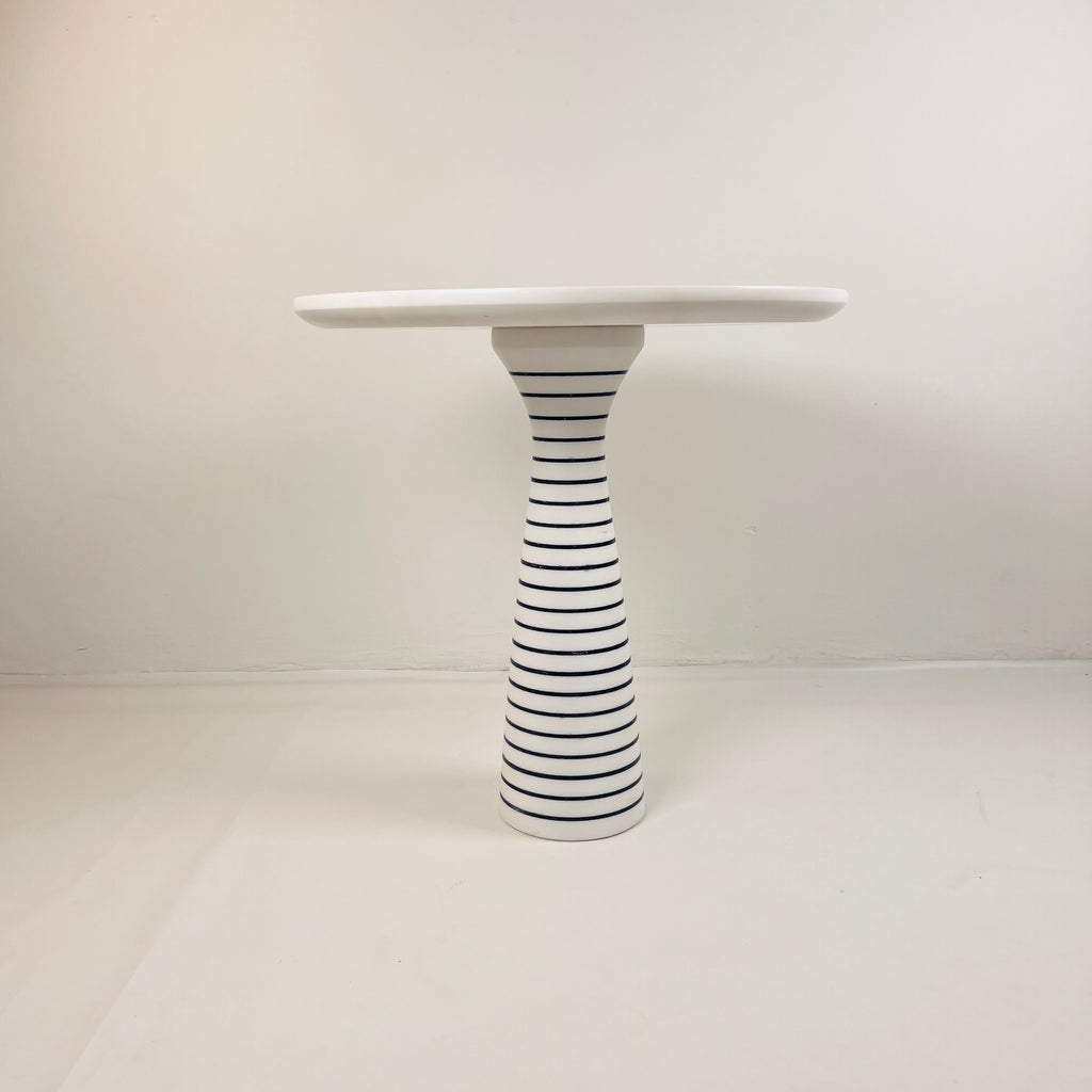 Minimalist Pinstriped Side Table