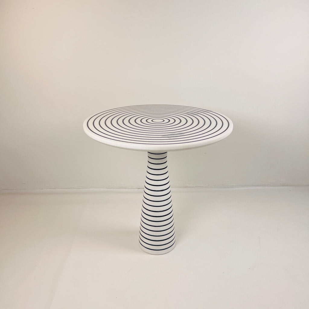 Minimalist Pinstriped Side Table