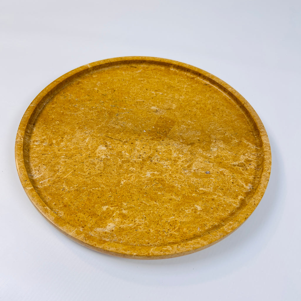 Sunny Yellow Travertine Plate