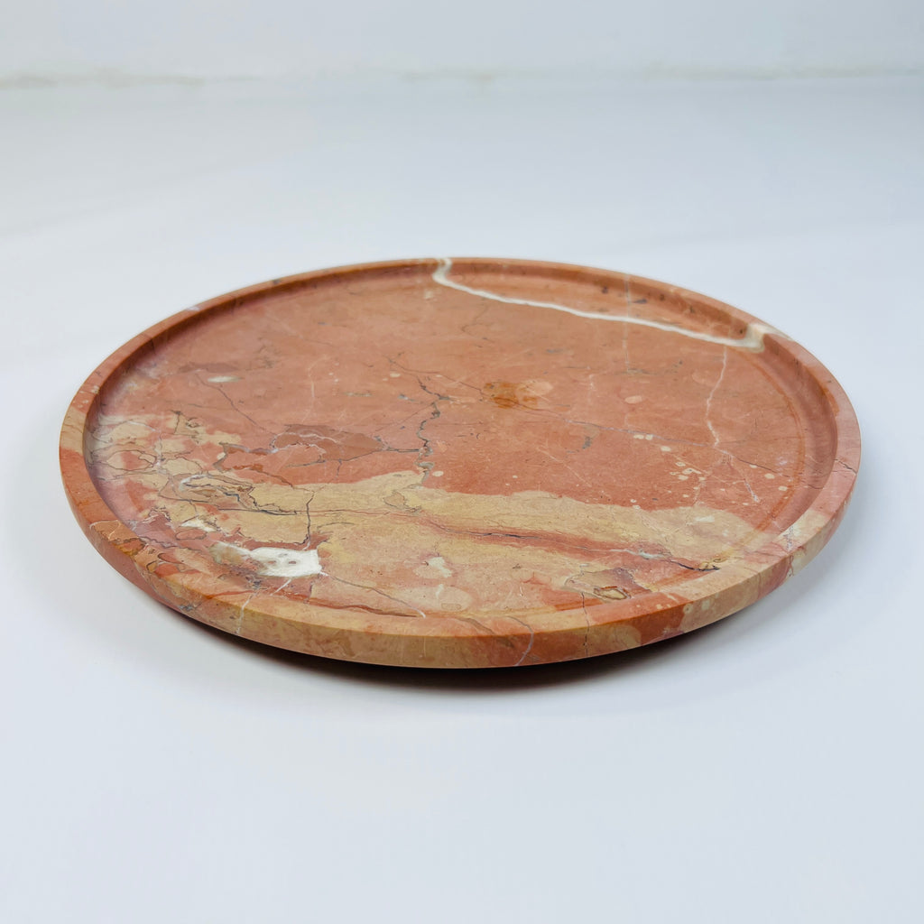 Red Sunset Travertine Plate