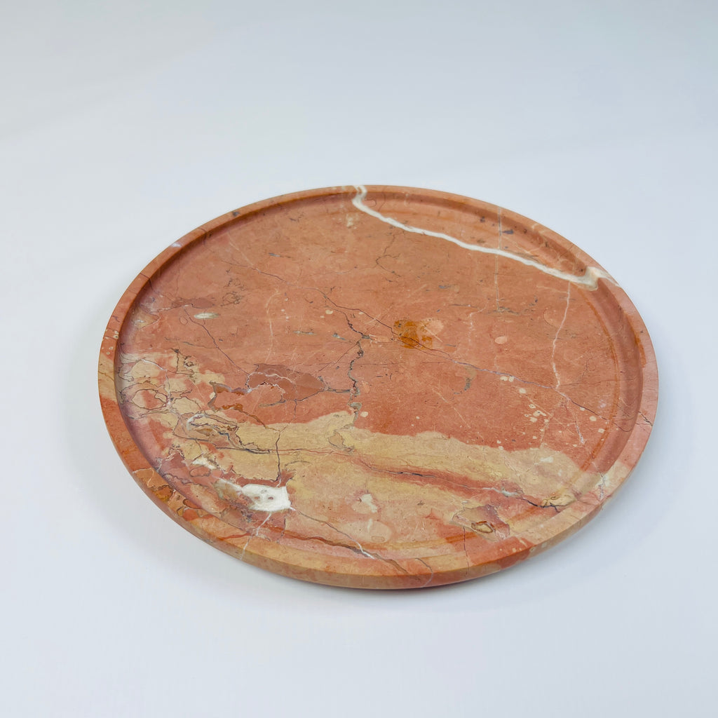 Red Sunset Travertine Plate