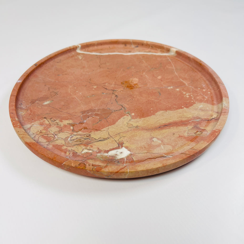 Red Sunset Travertine Plate