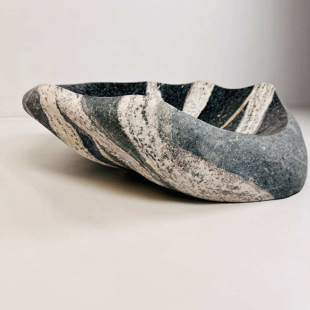 Zebra Striped River Stone Sink