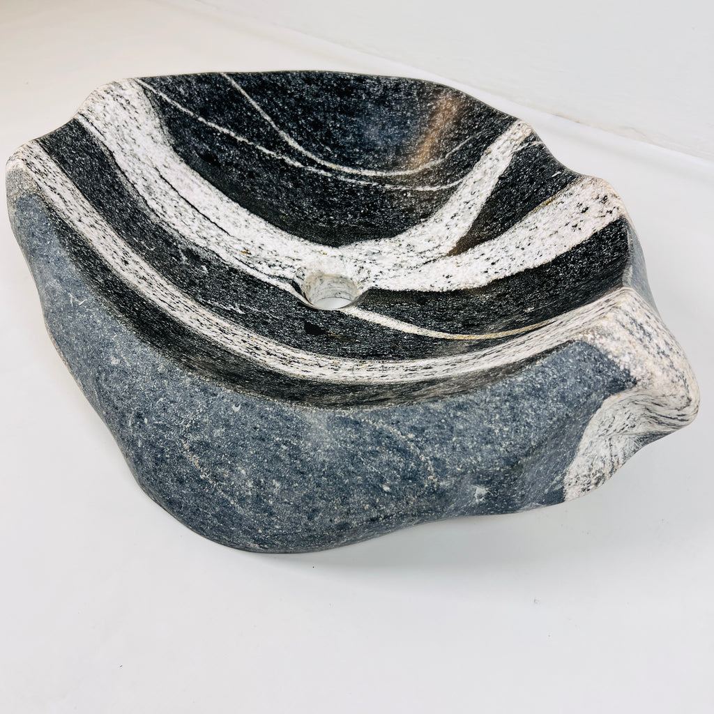 Zebra Striped River Stone Sink