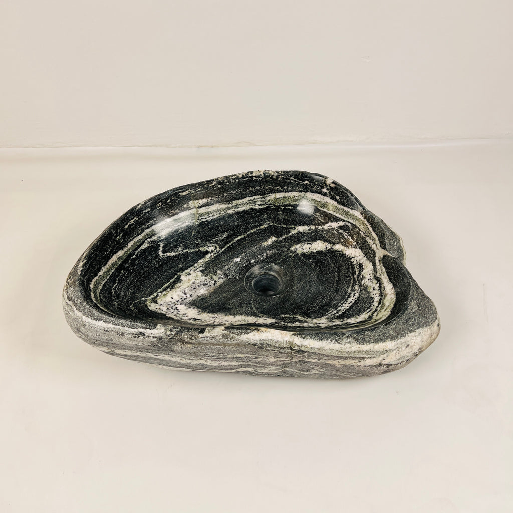 Zebra Swirled River Stone Sink