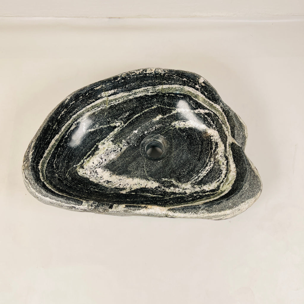 Zebra Swirled River Stone Sink