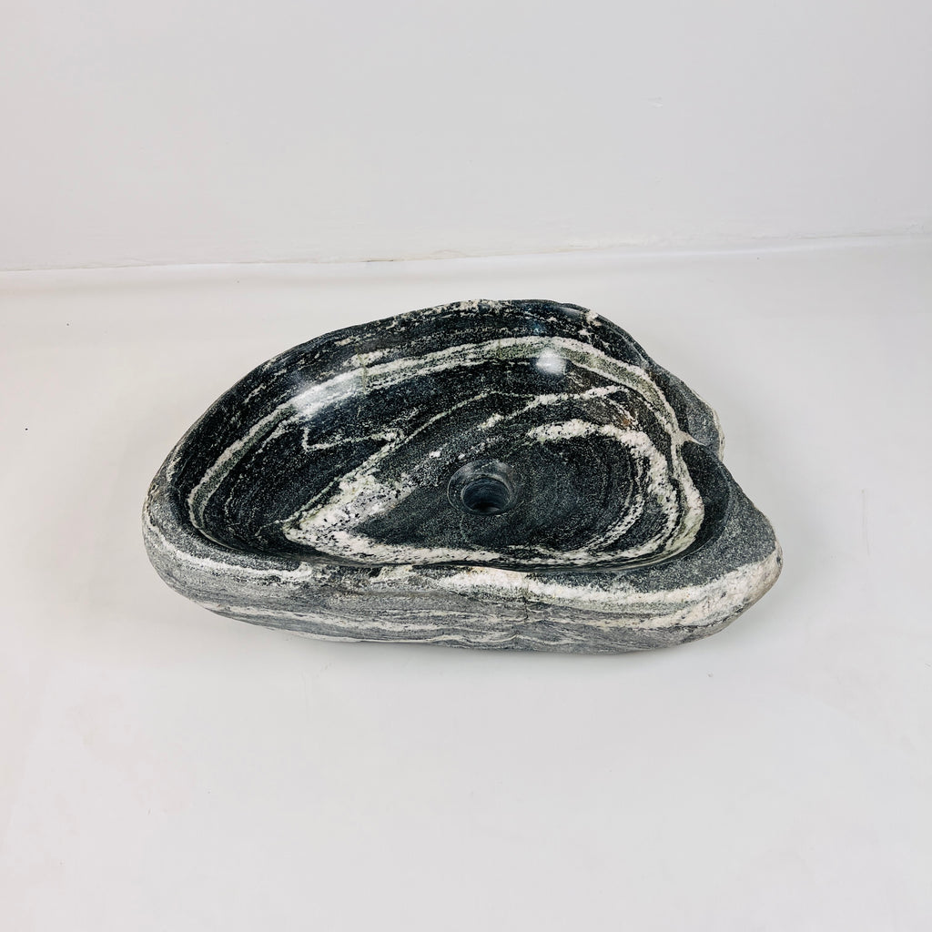 Zebra Swirled River Stone Sink