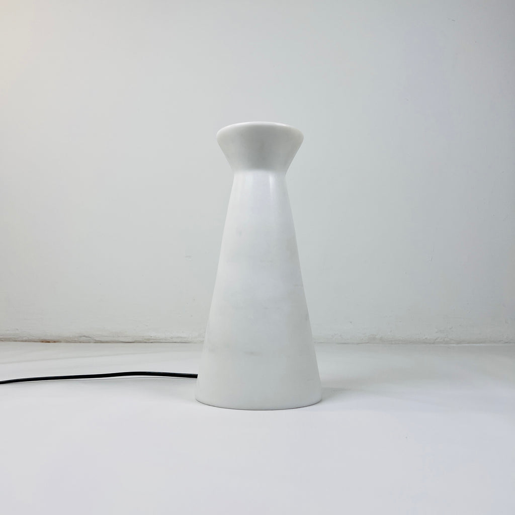 Upside Down Funnel White Table Lamp