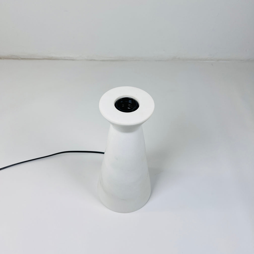 Upside Down Funnel White Table Lamp