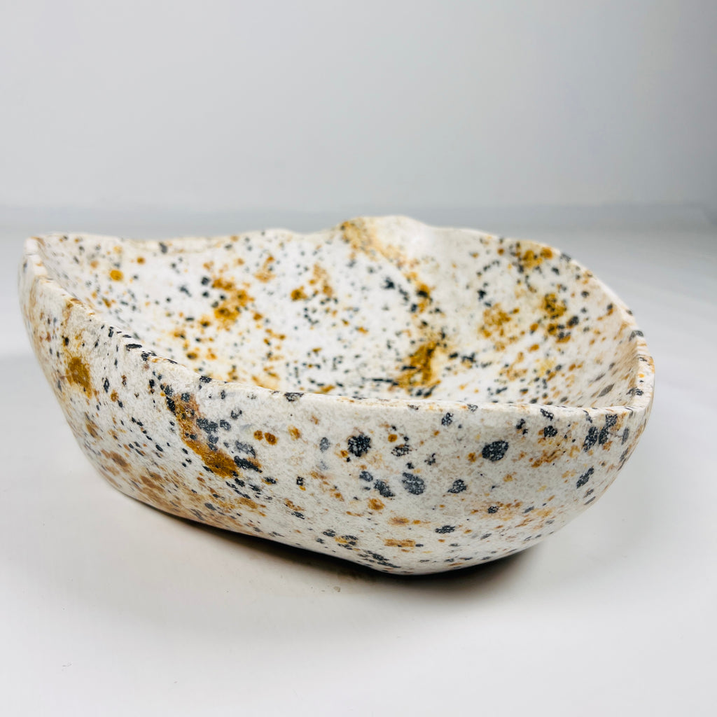 Yellow and Cream Riverstone Bowl