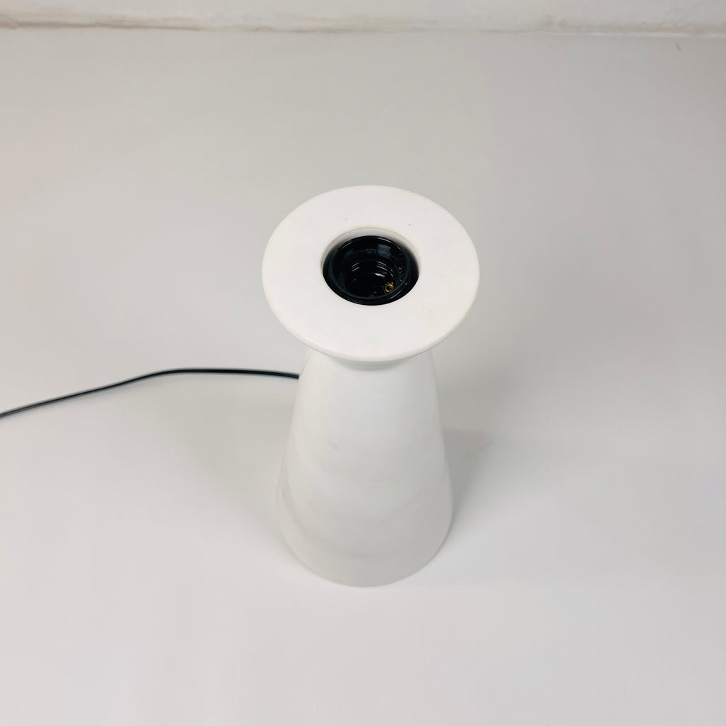 Upside Down Funnel White Table Lamp