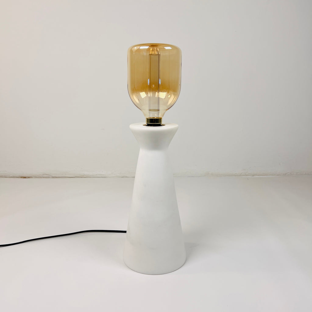 Upside Down Funnel White Table Lamp