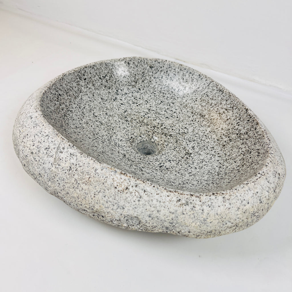 Off white Speckled River Stone Sink